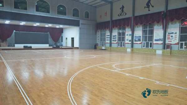 橡膠木籃球館木地板單層龍骨結構